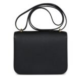 PRE-OWNED HERMÈS CONSTANCE 18 BLACK EPSOM GOLD HARDWARE