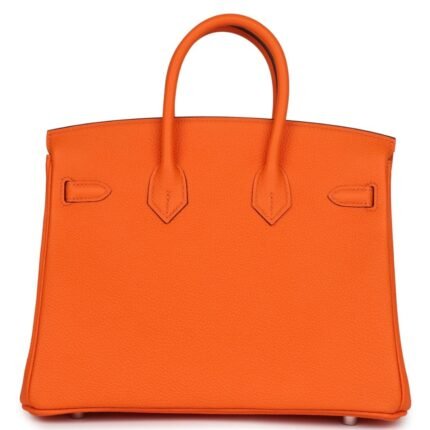 HERMÈS BIRKIN 25 ORANGE MINIUM TOGO PALLADIUM HARDWARE