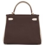 HERMÈS SPECIAL ORDER HSS KELLY RETOURNE 25 EBENE AND CRAIE TOGO GOLD HARDWARE