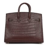 HERMÈS BIRKIN SELLIER 20 HAVANE MATTE ALLIGATOR GOLD HARDWARE