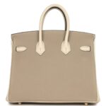 HERMÈS SPECIAL ORDER HSS BIRKIN 25 GRIS TOURTERELLE AND CRAIE TOGO BRUSHED GOLD HARDWARE