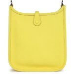 HERMÈS EVELYNE TPM LIME CLEMENCE PALLADIUM HARDWARE