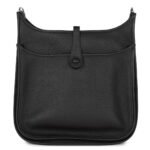 HERMÈS EVELYNE PM BLACK CLEMENCE PALLADIUM HARDWARE