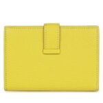 HERMÈS BEARN MINI WALLET LIME CHEVRE MYSORE PALLADIUM HARDWARE