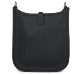 HERMÈS EVELYNE TPM BLACK CLEMENCE PALLADIUM HARDWARE