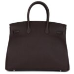 HERMÈS BIRKIN 35 CHOCOLAT TOGO PALLADIUM HARDWARE