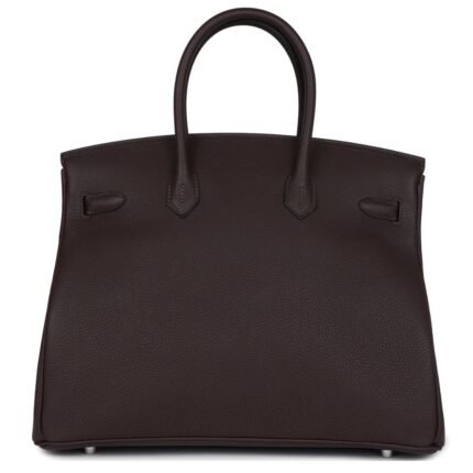 HERMÈS BIRKIN 35 CHOCOLAT TOGO PALLADIUM HARDWARE