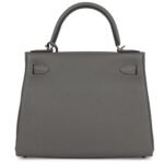 HERMÈS KELLY RETOURNE 28 GRIS MEYER TOGO PALLADIUM HARDWARE