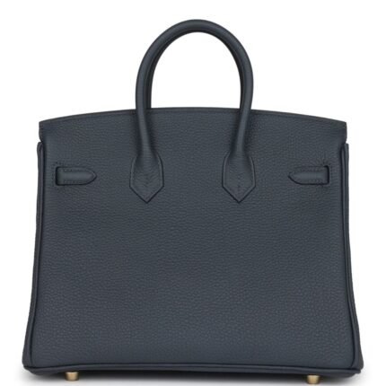 HERMÈS BIRKIN 25 GRIS MISTY TOGO PERMABRASS HARDWARE