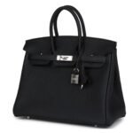 HERMÈS BIRKIN 25 BLACK TOGO PALLADIUM HARDWARE
