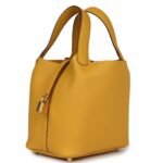 HERMÈS PICOTIN LOCK 18 JAUNE AMBRE CLEMENCE GOLD HARDWARE