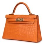 HERMÈS KELLY SELLIER 20 ABRICOT MATTE ALLIGATOR GOLD HARDWARE