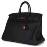 PRE-OWNED HERMÈS BIRKIN 40 BLACK TOGO GOLD HARDWARE