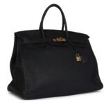 PRE-OWNED HERMÈS BIRKIN 40 BLACK TOGO GOLD HARDWARE