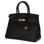 HERMÈS BIRKIN 30 BLACK TOGO ROSE GOLD HARDWARE