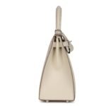 PRE-OWNED HERMES KELLY SELLIER 28 CRAIE EPSOM PALLADIUM HARDWARE
