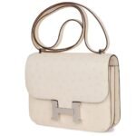 HERMÈS CONSTANCE 18 NATA OSTRICH PALLADIUM HARDWARE