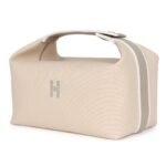 HERMÈS BRIDE-A-BRAC GM NEUTRAL TOILE CANVAS PALLADIUM HARDWARE