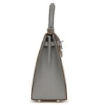 HERMÈS SPECIAL ORDER (HSS) KELLY SELLIER 25 CRAIE AND GRIS MOUETTE EPSOM BRUSHED PALLADIUM HARDWARE