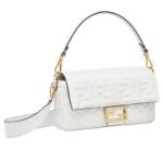 FENDI BAGUETTE WHITE LEATHER BAG