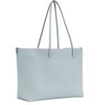 FENDI MEDIUM ROLL BAG LIGHT BLUE SELLERIA SHOPPER WITH 218 HAND-SEWN TOPSTITCHES