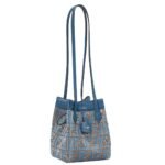 FENDI ORIGAMI MINI TRANSFORMABLE FF JACQUARD VELVET MINI-BAG
