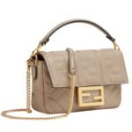 FENDI BAGUETTE MINI NAPPA LEATHER BAG WITH FF MOTIF