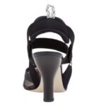 FENDI COLIBRÌ LEATHER AND MESH HIGH HEELED SLINGBACKS