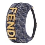 FENDIGRAPHY SMALL DARK BLUE FF CHENILLE BAG