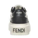 FENDI MATCH LEATHER PLATFORM LOW-TOPS