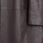 FENDI OVERCOAT DARK PURPLE LEATHER OVERCOAT
