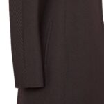FENDI COAT DARK PURPLE GRAIN DE POUDRE WOOL COAT