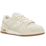 FENDI MATCH CANVAS LOW-TOPS SUEDE