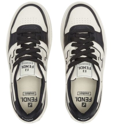 FENDI LEATHER PLATFORM LOW-TOPS