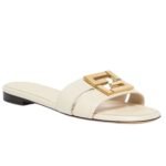 FENDI FFOLD LEATHER SANDALS