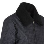 FENDI JACKET BLACK FF NYLON JACKET