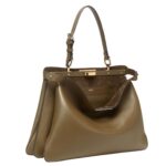 FENDI PEEKABOO SOFT LARGE LEATHER BAG