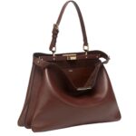 FENDI PEEKABOO SOFT LARGE LEATHER BAG