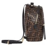 FENDI MINI BACKPACK BROWN LEATHER FF BACKPACK