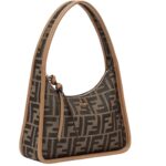 FENDI MINI FENDESSENCE BROWN FF FABRIC MINI-BAG