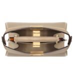 FENDI PEEKABOO ISEEU PETITE DOVE GRAY CALFSKIN BAG