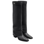 FENDI SHOW LEATHER HIGH-HEELED BOOTS