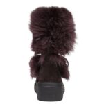 FENDI APRES CHIC DARK PURPLE FOX FUR AND SUEDE BOOTS