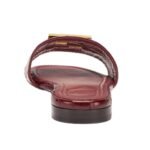 FENDI FFOLD LEATHER SANDALS