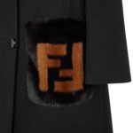 FENDI COAT BLACK WOOL COAT