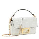 FENDI BAGUETTE MINI NAPPA LEATHER BAG WITH FF MOTIF
