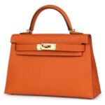 HERMÈS KELLY SELLIER 20 ORANGE EPSOM GOLD HARDWARE