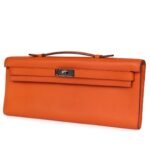HERMÈS KELLY CUT ORANGE SWIFT PALLADIUM HARDWARE