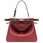 FENDI PEEKABOO SOFT MEDIUM LEATHER BAG