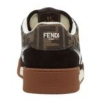 FENDI MATCH CANVAS LOW-TOPS SUEDE